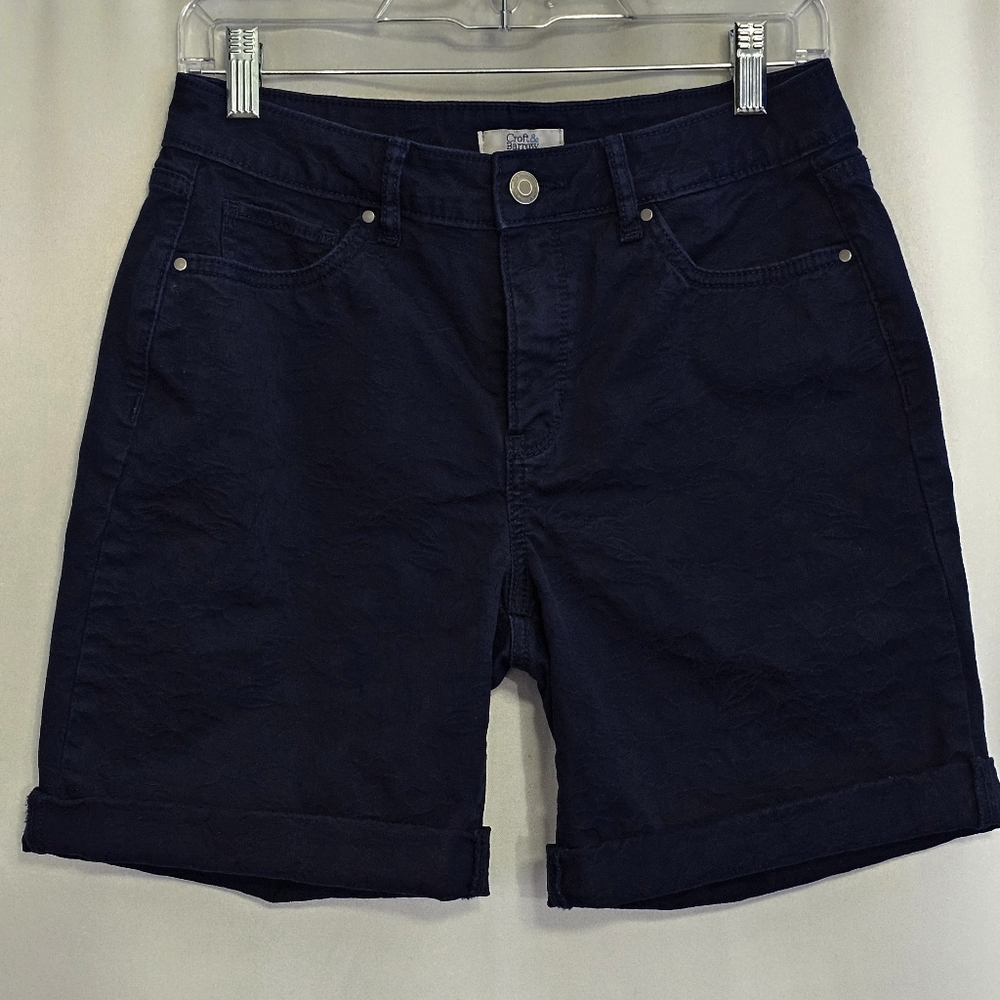 Women's Size 6 Navy Blue Shorts Modest